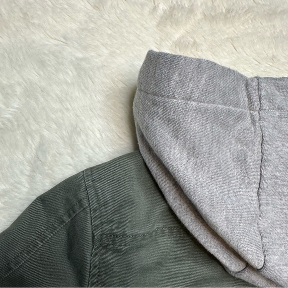 George Jacket Hooded Utility Style Green & Grey Size 6 - Picture 16 of 16